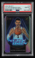 Victor Wembanyama 2023-24 Select Neon Icon Silver Prizms #13 RC (PSA 10) at PristineAuction.com