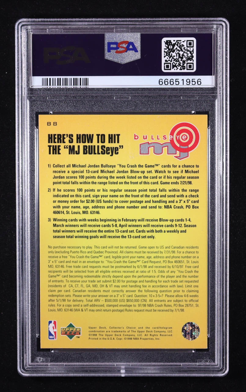 Michael Jordan 1997 Upper Deck Collector's Choice MJ Bullseye 2/23 #88 (PSA 9) at PristineAuction.com Michael Jordan 1997 Upper Deck Collector's Choice MJ Bullseye 2/23 #88 (PSA 9) at PristineAuction.com