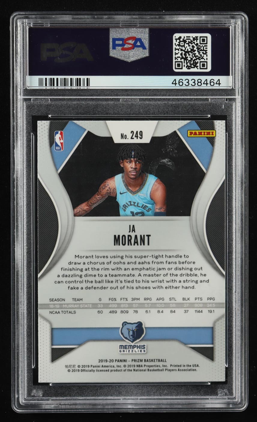 Ja Morant 2019-20 Panini Prizm #249 RC (PSA 10) at PristineAuction.com Ja Morant 2019-20 Panini Prizm #249 RC (PSA 10) at PristineAuction.com