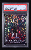 Victor Wembanyama 2023-24 Panini NBA Hoops Premium Stock Hoopla Disco Prizm #5 RC (PSA 9) at PristineAuction.com