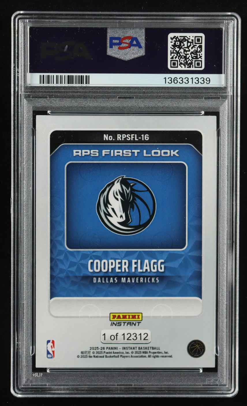 Cooper Flagg 2025-26 Panini Instant RPS First Look #RPSFL16 RC (PSA 9) at PristineAuction.com Cooper Flagg 2025-26 Panini Instant RPS First Look #RPSFL16 RC (PSA 9) at PristineAuction.com