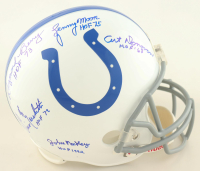 Colts Hall of Famers | Colts Full-Size Helmet Signed by (5) with Lenny Moore, Gino Marchetti, Raymond Berry with Multiple Inscriptions (Schulte) at PristineAuction.com
