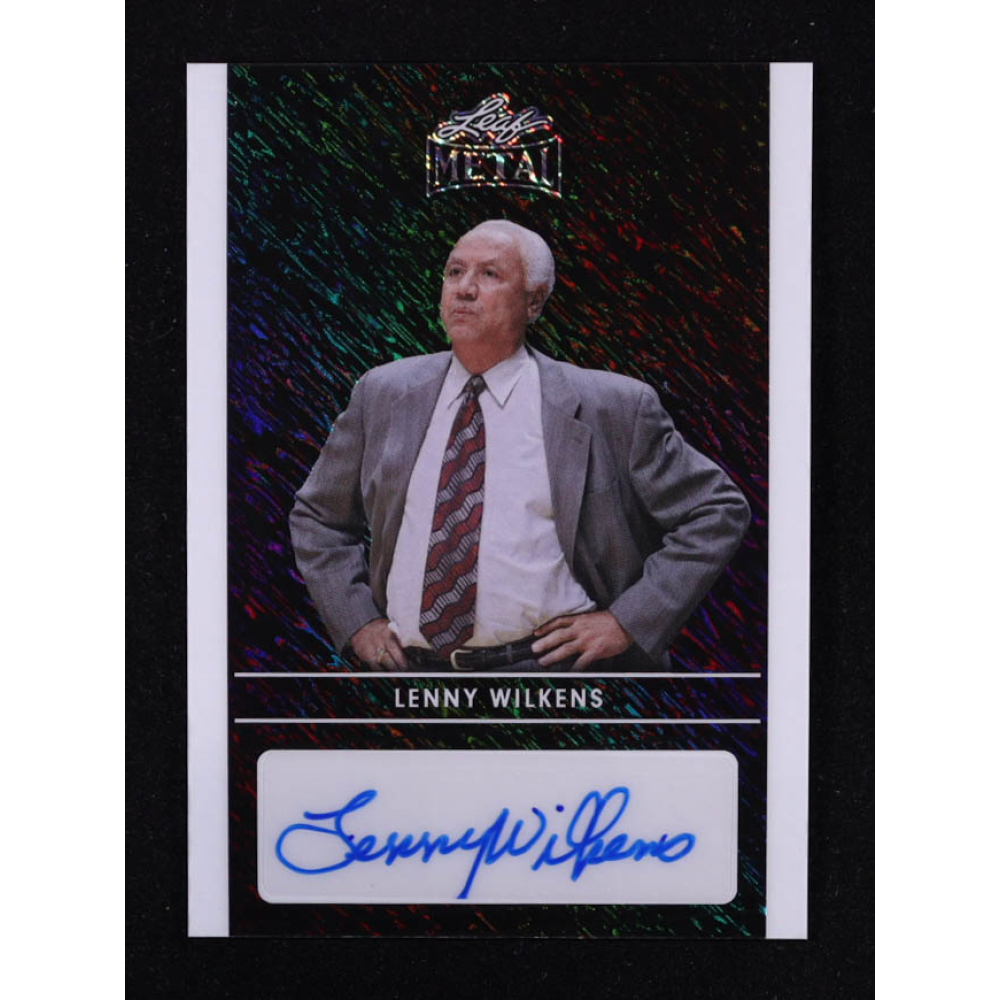 Lenny Wilkens 2024 Leaf Metal Collective Autographs Purple Shimmer #LALW2 #4/7 at PristineAuction.com