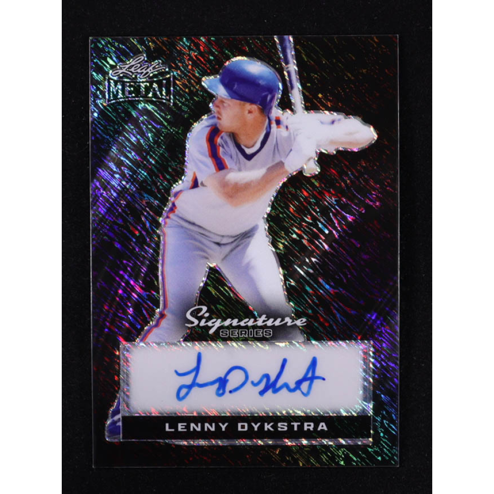 Lenny Dykstra 2024 Leaf Metal Signature Series Borderless Autographs Black Shimmer #BLLD1 #1/1 at PristineAuction.com