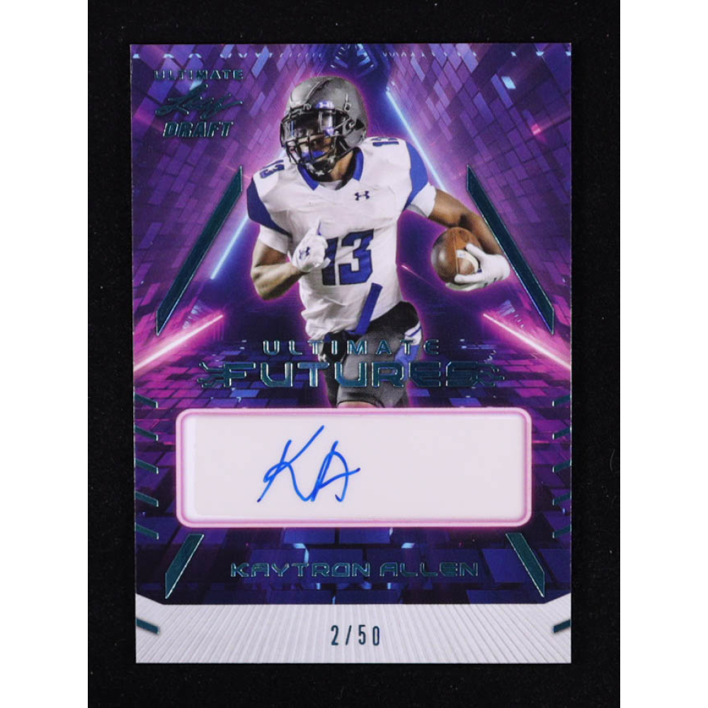Kaytron Allen 2022 Leaf Ultimate Draft Ultimate Futures Autographs Platinum Spectrum #UFKA1 #2/50 RC at PristineAuction.com