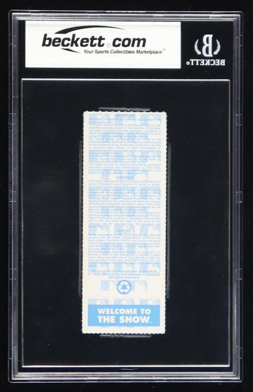 Don Mattingly Signed 1995 Yankees Game Ticket (Beckett Auto 10) at PristineAuction.com Don Mattingly Signed 1995 Yankees Game Ticket (Beckett Auto 10) at PristineAuction.com