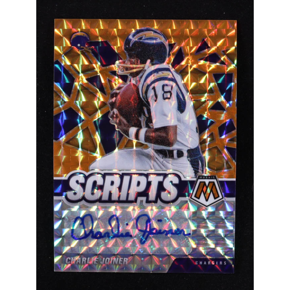 Charlie Joiner 2021 Panini Mosaic Scripts Orange #7 at PristineAuction.com