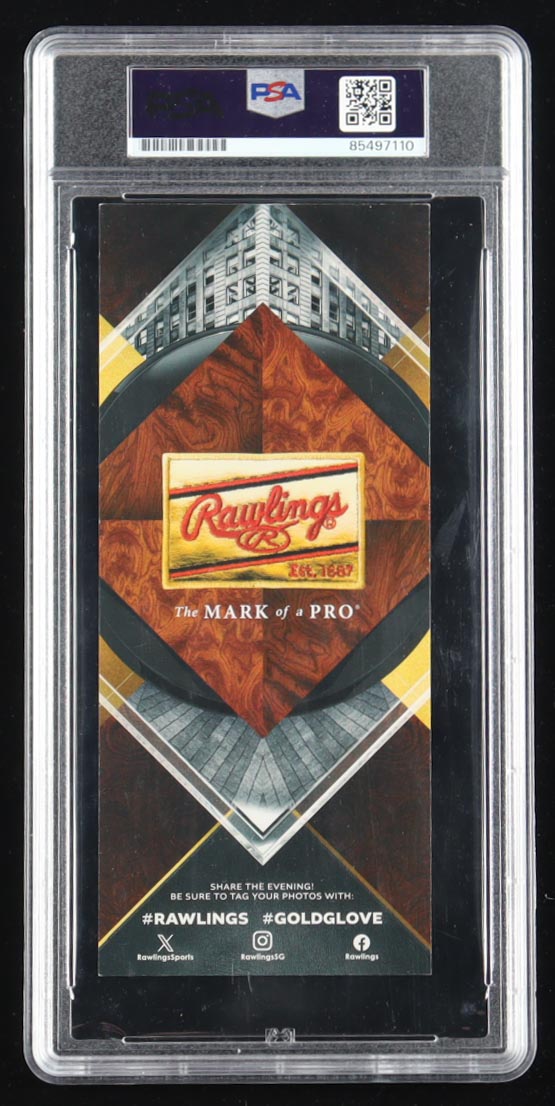 Don Mattingly Signed 2024 Gold Glove Awards Ticket Inscribed "Rawlings 2024 Gold Glove" (PSA) at PristineAuction.com Don Mattingly Signed 2024 Gold Glove Awards Ticket Inscribed "Rawlings 2024 Gold Glove" (PSA) at PristineAuction.com