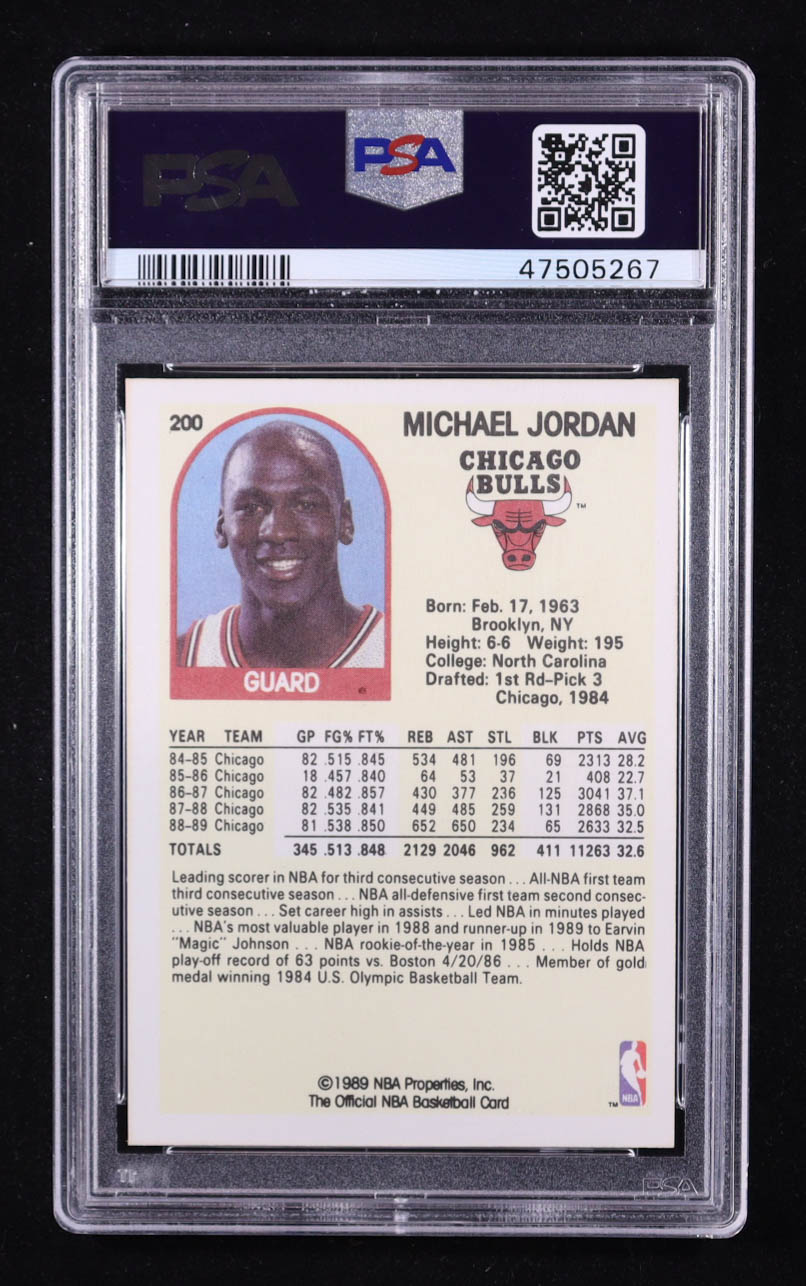 Michael Jordan 1989 NBA Hoops #200 (PSA 9) at PristineAuction.com Michael Jordan 1989 NBA Hoops #200 (PSA 9) at PristineAuction.com