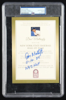 Don Mattingly Signed 2024 New York State Baseball Hall of Fame Induction Ticket Inscribed "11-10-24 NYS HOF" (PSA) at PristineAuction.com