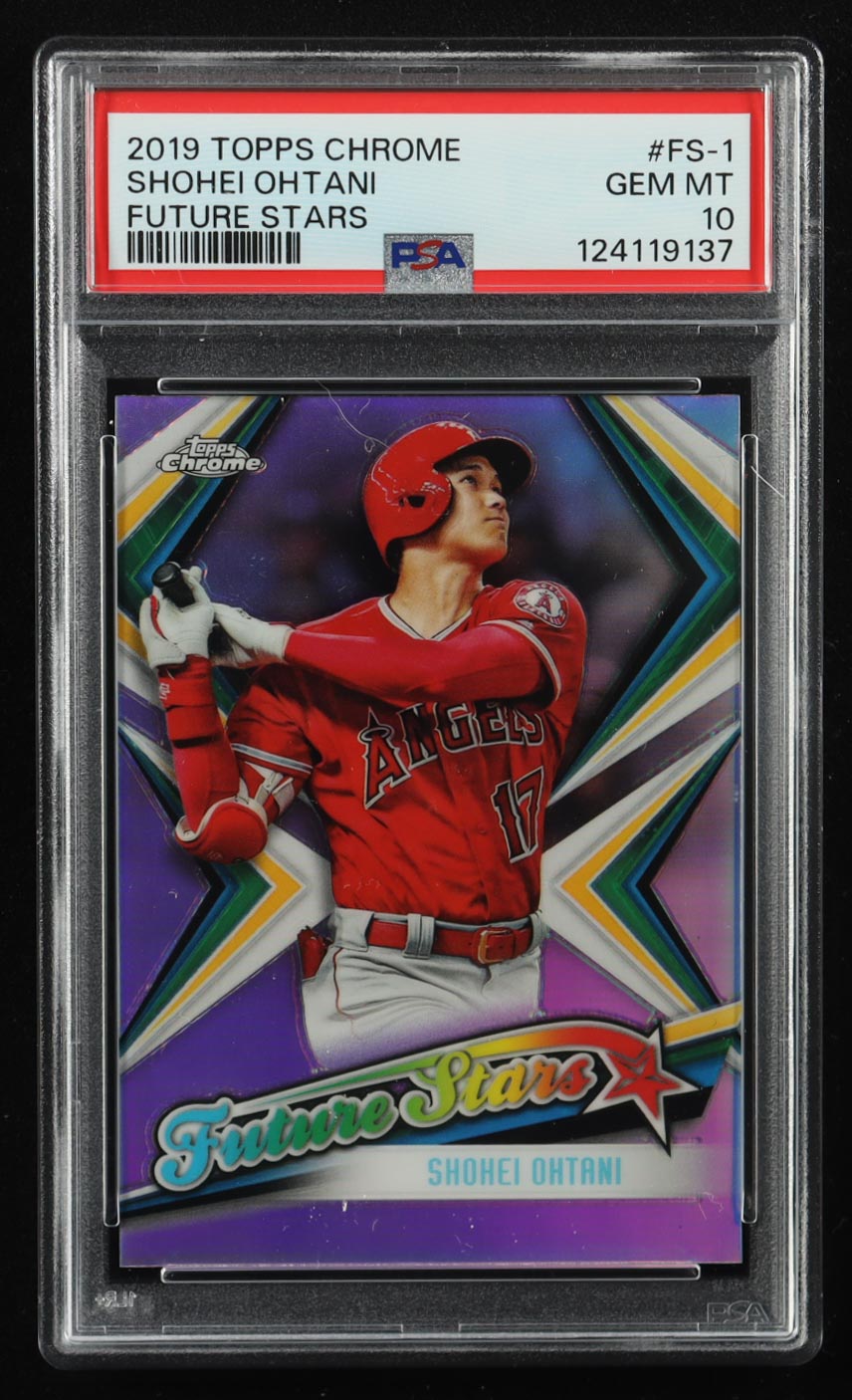 Shohei Ohtani 2019 Topps Chrome Future Stars #FS1 (PSA 10) at PristineAuction.com Shohei Ohtani 2019 Topps Chrome Future Stars #FS1 (PSA 10) at PristineAuction.com