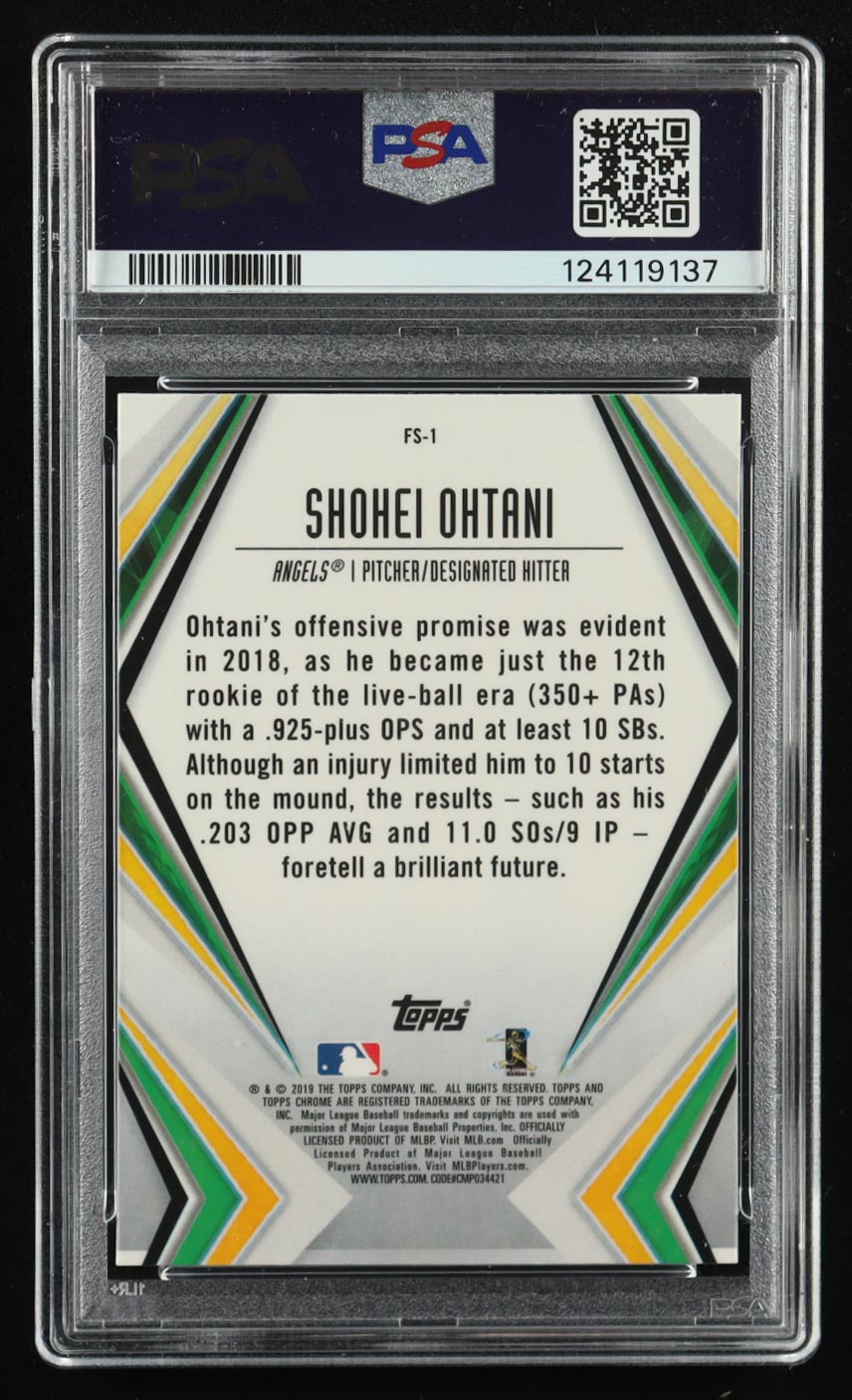 Shohei Ohtani 2019 Topps Chrome Future Stars #FS1 (PSA 10) at PristineAuction.com Shohei Ohtani 2019 Topps Chrome Future Stars #FS1 (PSA 10) at PristineAuction.com