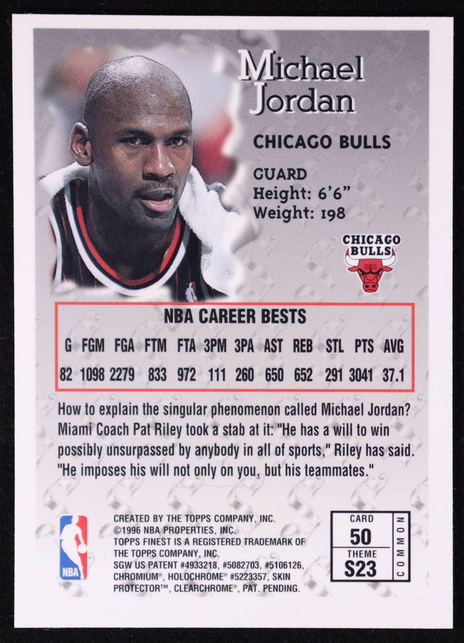 Michael Jordan 1996-97 Finest B #50 at PristineAuction.com Michael Jordan 1996-97 Finest B #50 at PristineAuction.com
