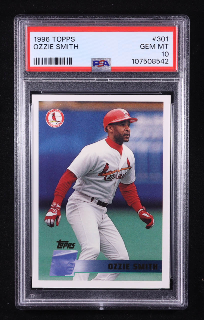 Ozzie Smith 1996 Topps #301 (PSA 10) at PristineAuction.com Ozzie Smith 1996 Topps #301 (PSA 10) at PristineAuction.com
