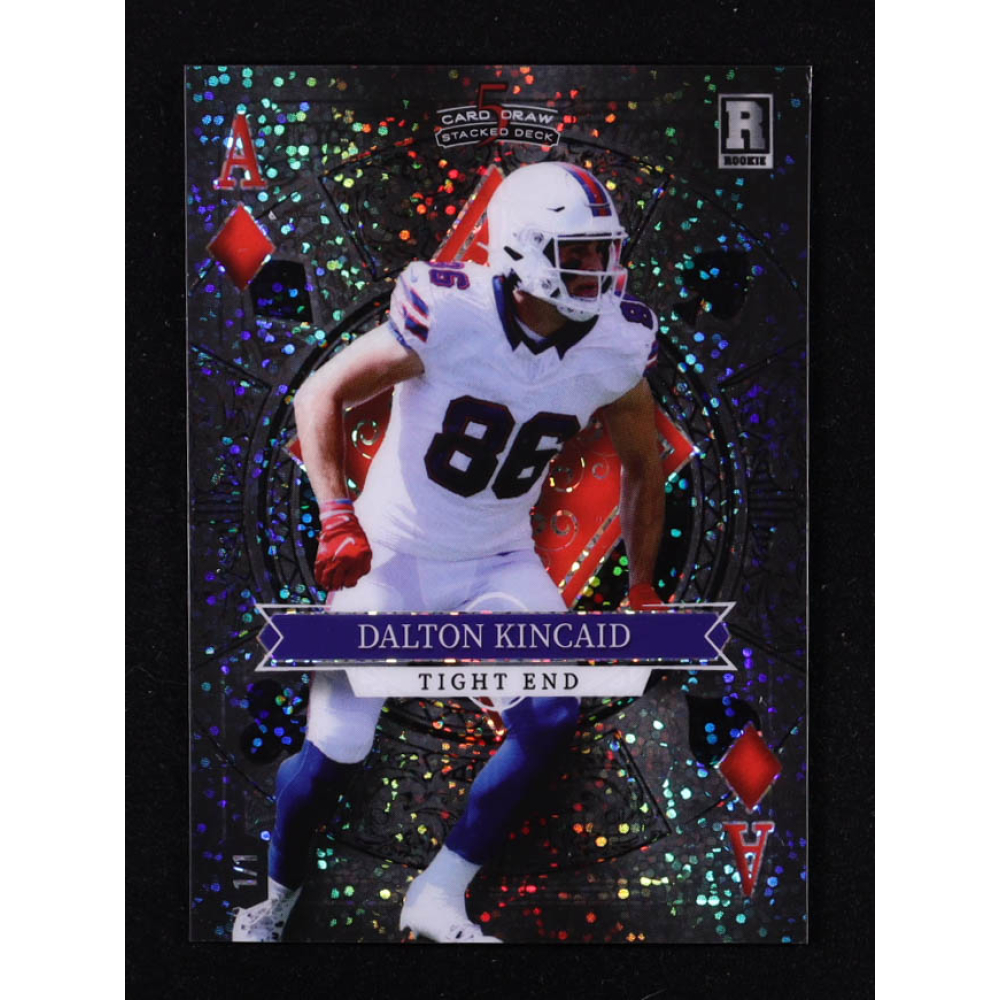 Dalton Kincaid 2023 Wild Card 5 Card Draw Stacked Deck Black Sparkle #SDDK RC #1/1 at PristineAuction.com