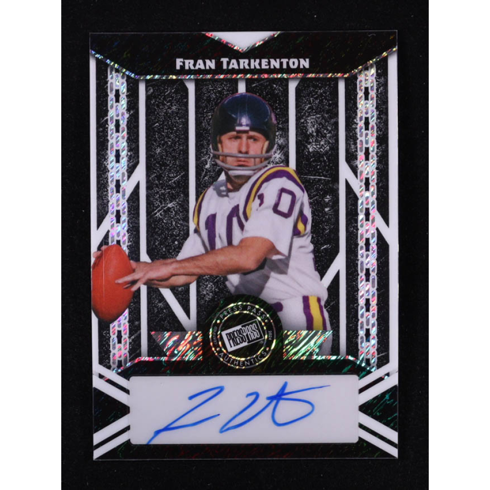 Fran Tarkenton 2024 Leaf Metal Collective Press Pass Autographs White Shimmer #PPAFT1 #1/1 at PristineAuction.com