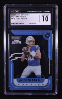 Justin Herbert 2020 Panini Chronicles Playoff Momentum #M-3 RC (CGC 10) at PristineAuction.com