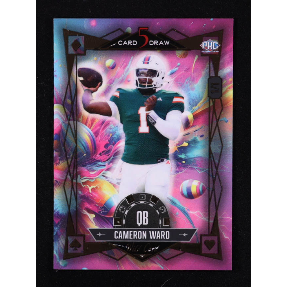 Cameron Ward 2024 Wild Card 5 Card Draw Stacked Deck Gold #S5CDMCW #1/1 RC at PristineAuction.com