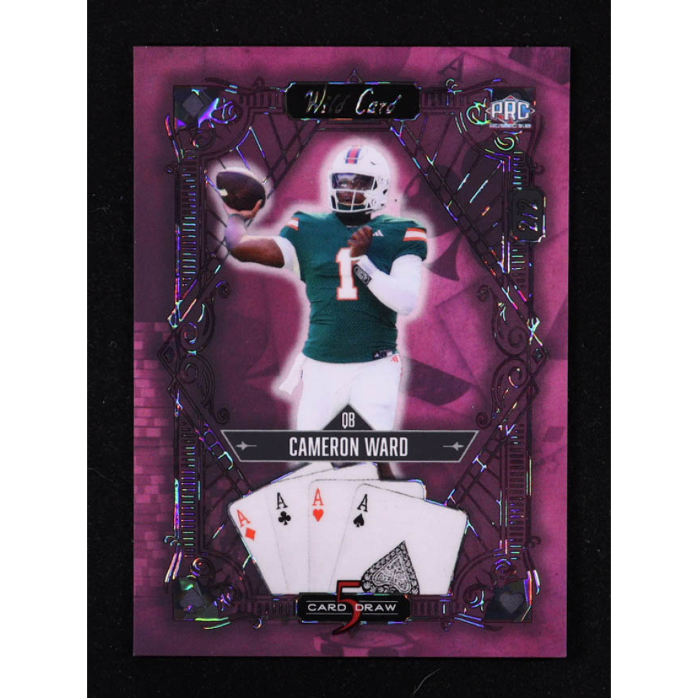 Cameron Ward 2024 Wild Card 5 Card Draw Stacked Deck Purple Crystal #S5CDVCW #1/2 RC at PristineAuction.com