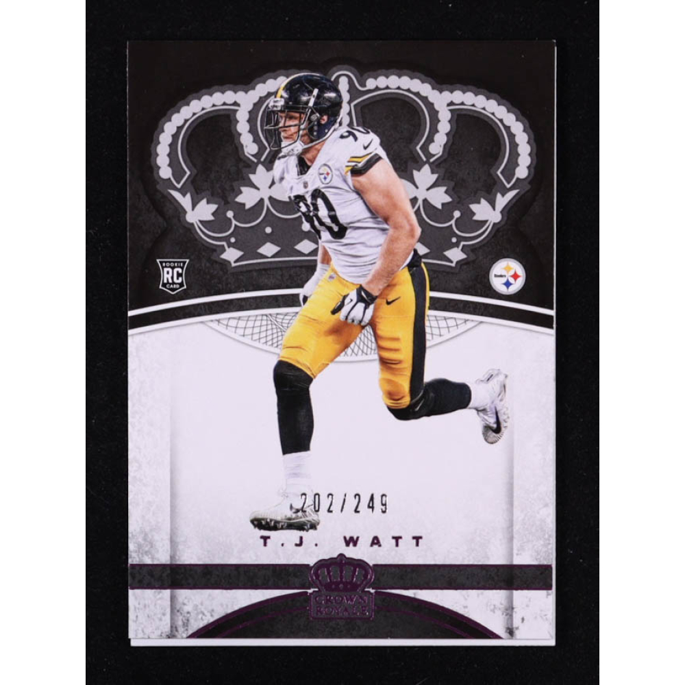 T.J. Watt 2017 Crown Royale Pink #96 #202/249 RC at PristineAuction.com