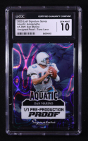 Dan Marino 2025 Leaf Signature Series Aquatic Autographs Tuna Lava Unsigned Pre-Production Proof #A-DM1 #1/1 (CGC 10) at PristineAuction.com