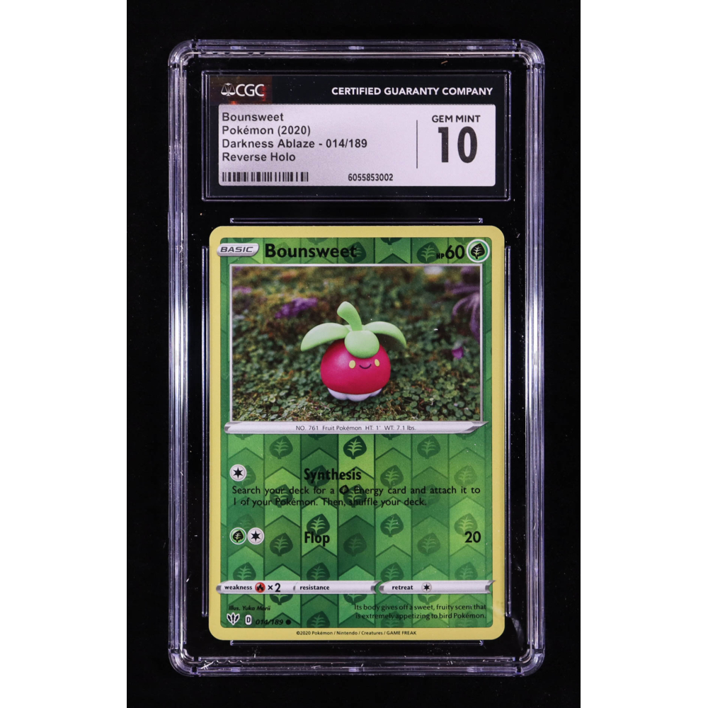 Bounsweet 2020 Pokemon TCG Sword & Shield Darkness Ablaze #014 REVERSE HOLO (CGC 10) at PristineAuction.com