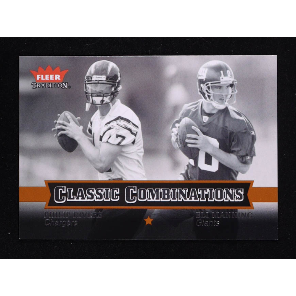 Eli Manning / Philip Rivers 2004 Fleer Tradition Classic Combinations Memorabilia #2 #70/250 at PristineAuction.com