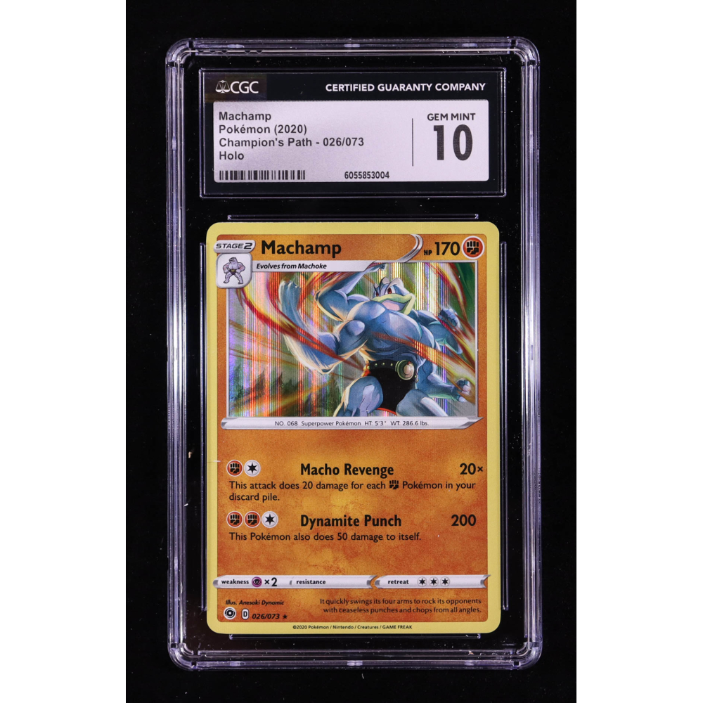 Machamp 2020 Pokemon TCG Sword & Shield Champion's Path #026 HOLO (CGC 10) at PristineAuction.com