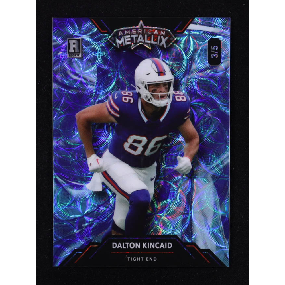 Dalton Kincaid 2023 Wild Card American Metallix Blue Scope #WMFDK #3/5 RC at PristineAuction.com