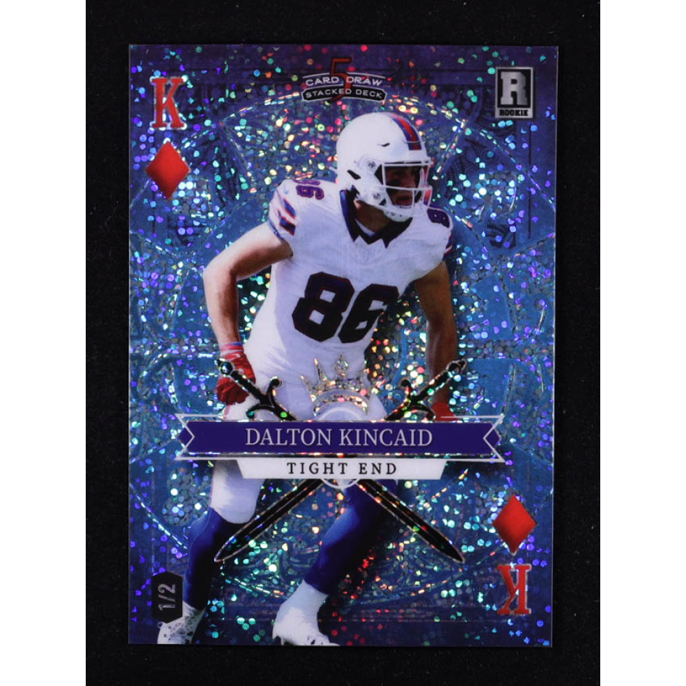 Dalton Kincaid 2023 Wild Card 5 Card Draw Stacked Deck Blue Sparkle #SDDK RC #1/2 at PristineAuction.com