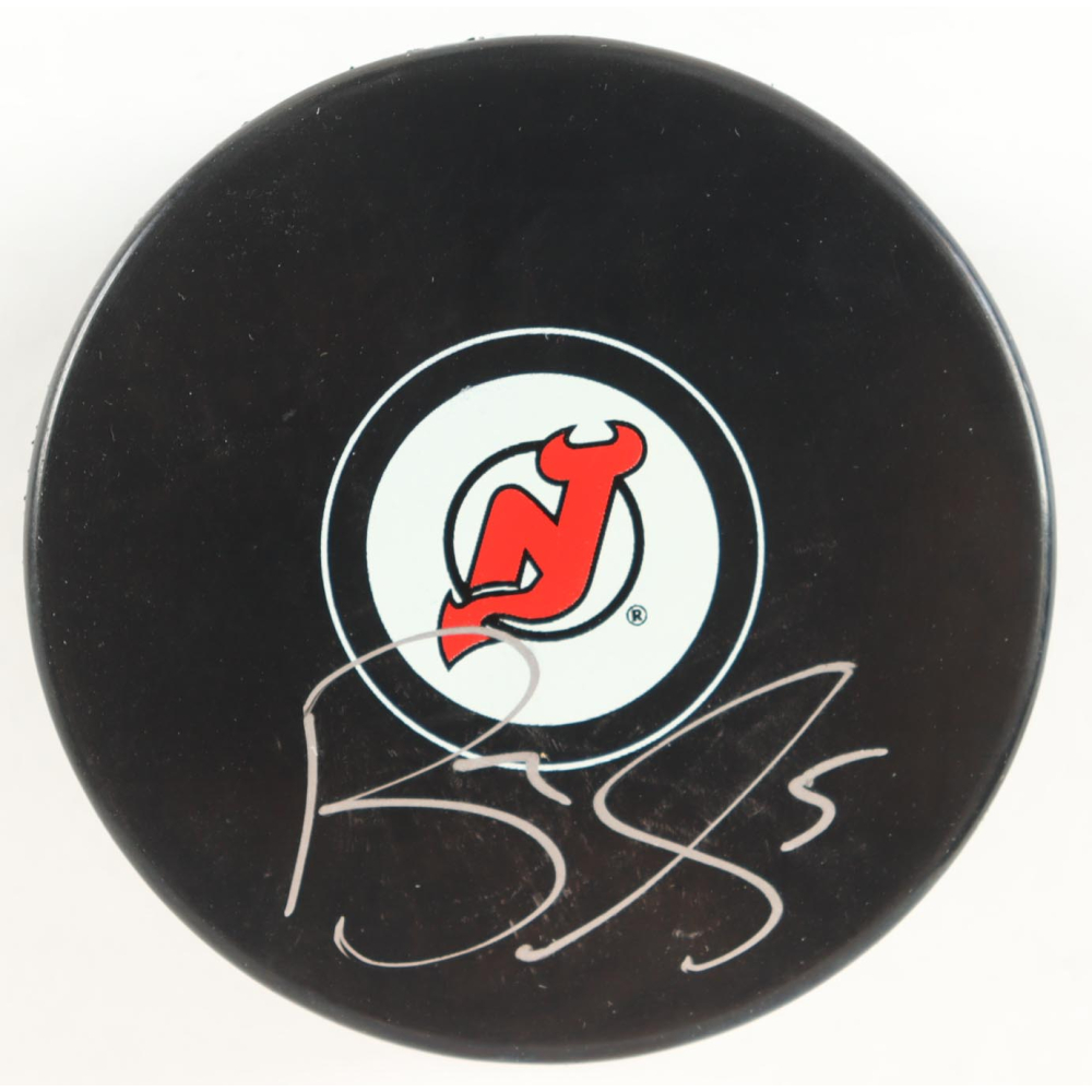 Brenden Dillon Signed Devils Logo Hockey Puck (JSA) at PristineAuction.com