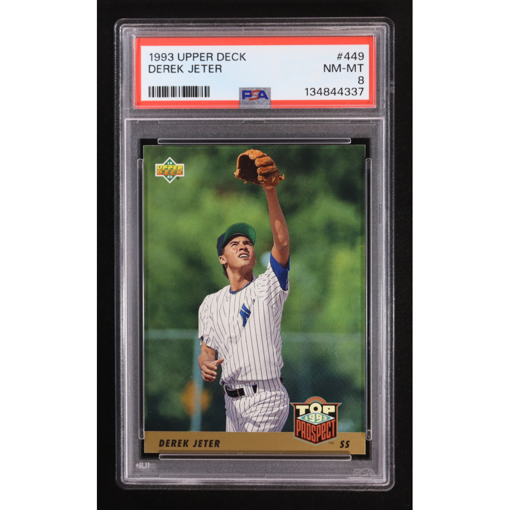 Derek Jeter 1993 Upper Deck #449 RC (PSA 8) at PristineAuction.com