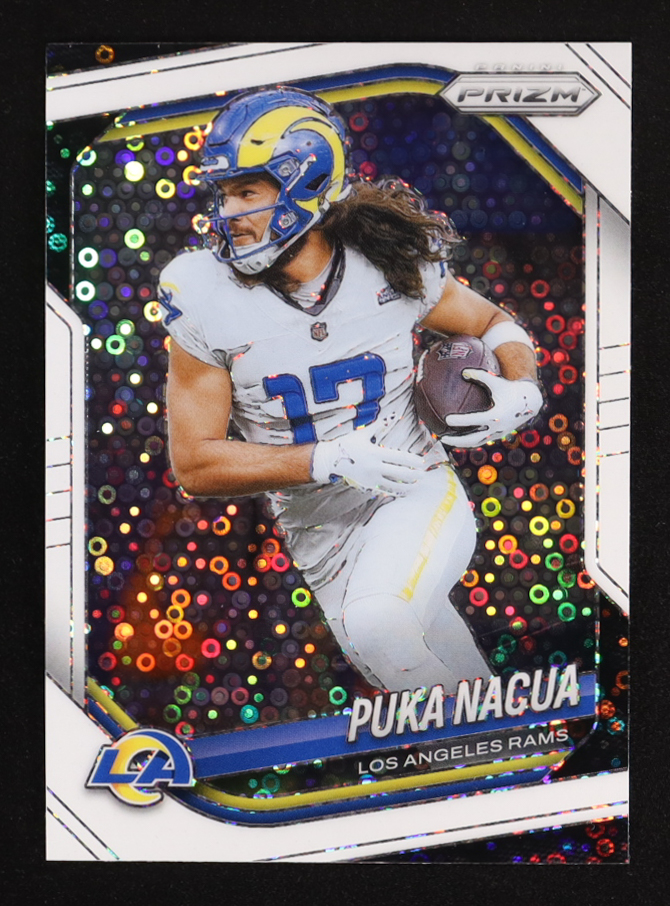 Puka Nacua 2025 Panini Prizm Prizms White Disco #205 at PristineAuction.com Puka Nacua 2025 Panini Prizm Prizms White Disco #205 at PristineAuction.com