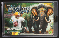 Brett Favre 2025 Wild Card Dino-Might Pro-Look Painted Mammoth Prism #DMPMM406bBF #1/1 at PristineAuction.com