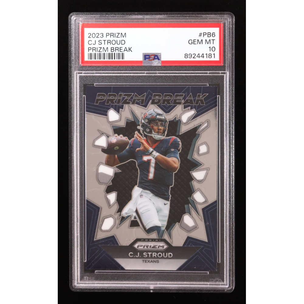CJ Stroud 2023 Panini Prizm Break #PB-6 RC (PSA 10) at PristineAuction.com