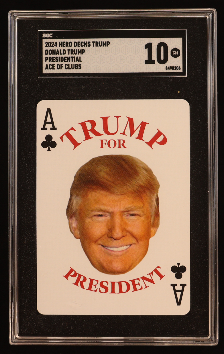 Donald Trump 2024 Hero Decks Trump Presidential Deck Playing Card #NNO (SGC 10) at PristineAuction.com Donald Trump 2024 Hero Decks Trump Presidential Deck Playing Card #NNO (SGC 10) at PristineAuction.com