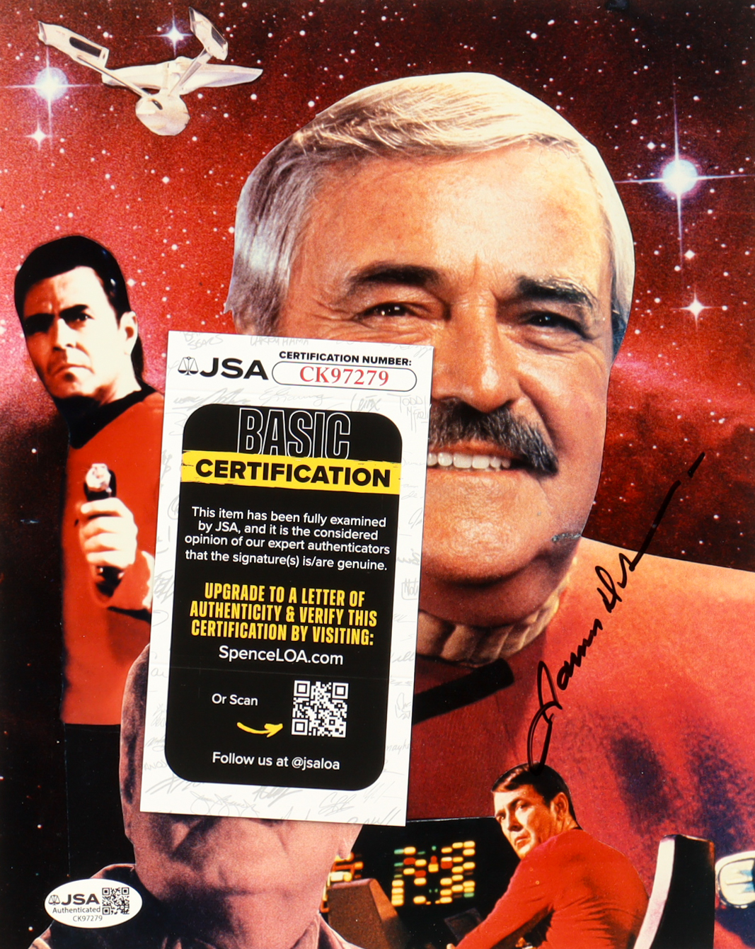 James Doohan Signed "Star Trek" 8x10 Photo (JSA) at PristineAuction.com James Doohan Signed "Star Trek" 8x10 Photo (JSA) at PristineAuction.com