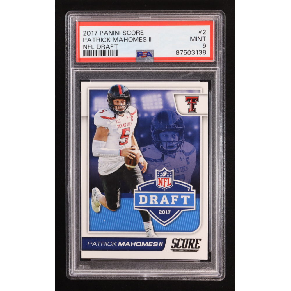 Patrick Mahomes II 2017 Panini Score NFL Draft #2 RC (PSA 9) at PristineAuction.com
