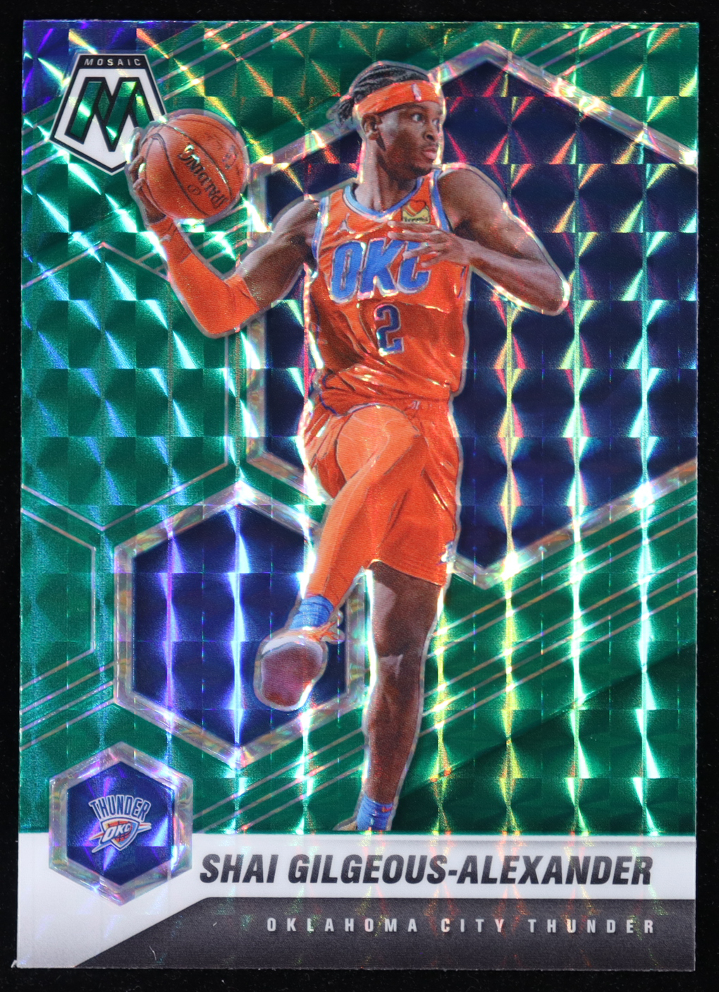 Shai Gilgeous-Alexander 2020-21 Panini Mosaic Mosaic Green #103 at PristineAuction.com Shai Gilgeous-Alexander 2020-21 Panini Mosaic Mosaic Green #103 at PristineAuction.com