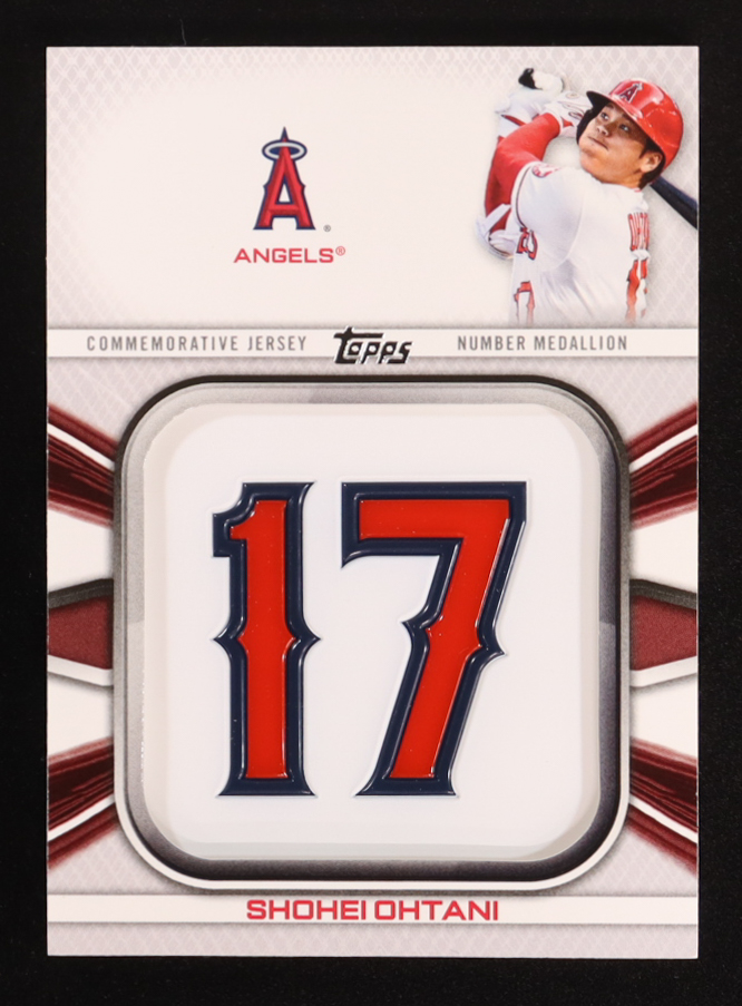 Shohei Ohtani 2022 Topps Commemorative Player Jersey Number Medallions #JNMSO at PristineAuction.com Shohei Ohtani 2022 Topps Commemorative Player Jersey Number Medallions #JNMSO at PristineAuction.com