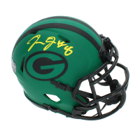 Josh Jacobs Signed Packers Rave Alternate Speed Mini Helmet (Radtke) at PristineAuction.com