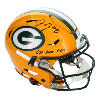 Josh Jacobs Signed Packers Full-Size Authentic On-Field Speedflex Helmet Inscribed "Go Pack Go" (Radtke) at PristineAuction.com