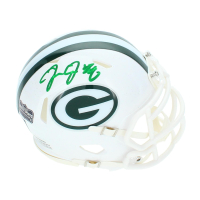 Josh Jacobs Signed Packers Alternate Speed Mini Helmet (Radtke) at PristineAuction.com
