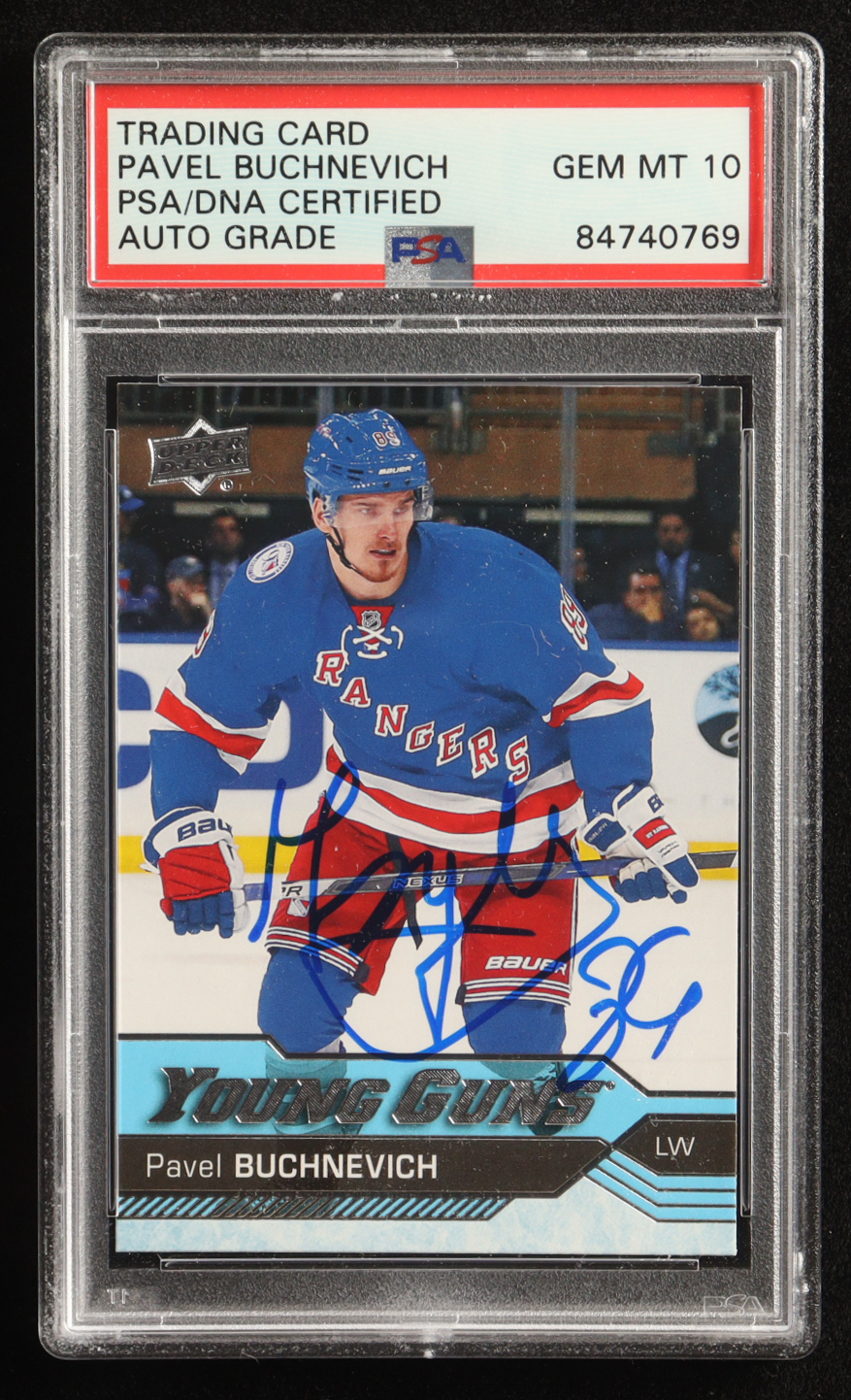Pavel Buchnevich Signed 2016-17 Upper Deck Young Guns YG #227 (PSA | Autograph Graded PSA 10) at PristineAuction.com Pavel Buchnevich Signed 2016-17 Upper Deck Young Guns YG #227 (PSA | Autograph Graded PSA 10) at PristineAuction.com