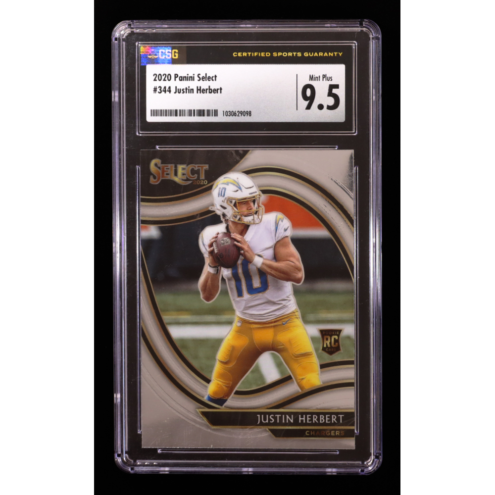 Justin Herbert 2020 Panini Select #344 RC (CSG 9.5) at PristineAuction.com