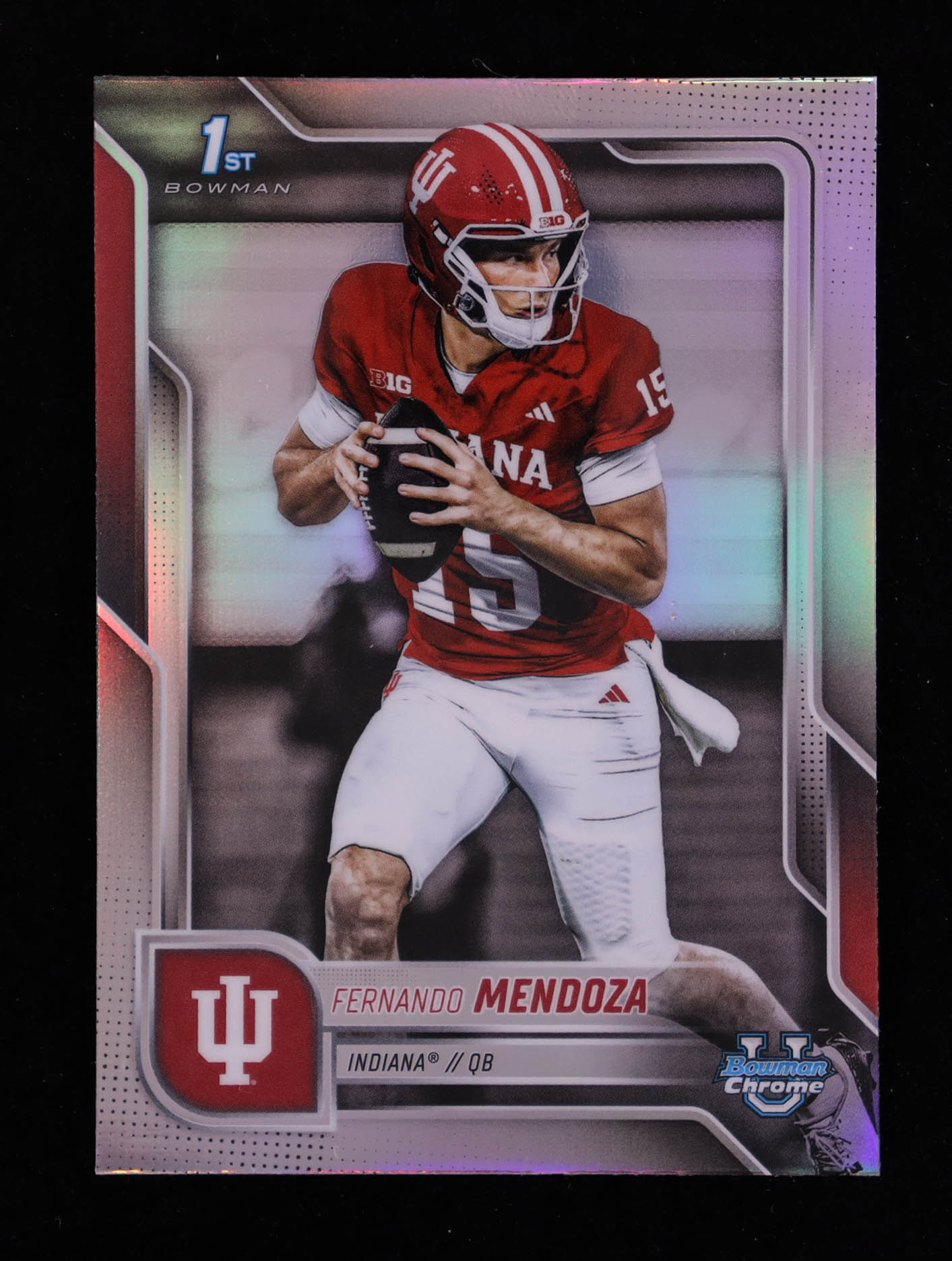 Fernando Mendoza 2025 Bowman Chrome University Refractors #109 RC at PristineAuction.com Fernando Mendoza 2025 Bowman Chrome University Refractors #109 RC at PristineAuction.com