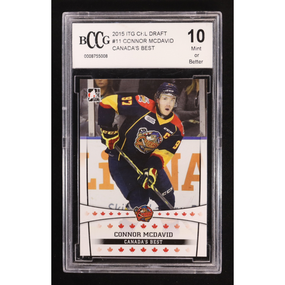 Connor McDavid 2015 Leaf ITG CHL Draft Canada's Best #1 RC (BCCG 10) at PristineAuction.com