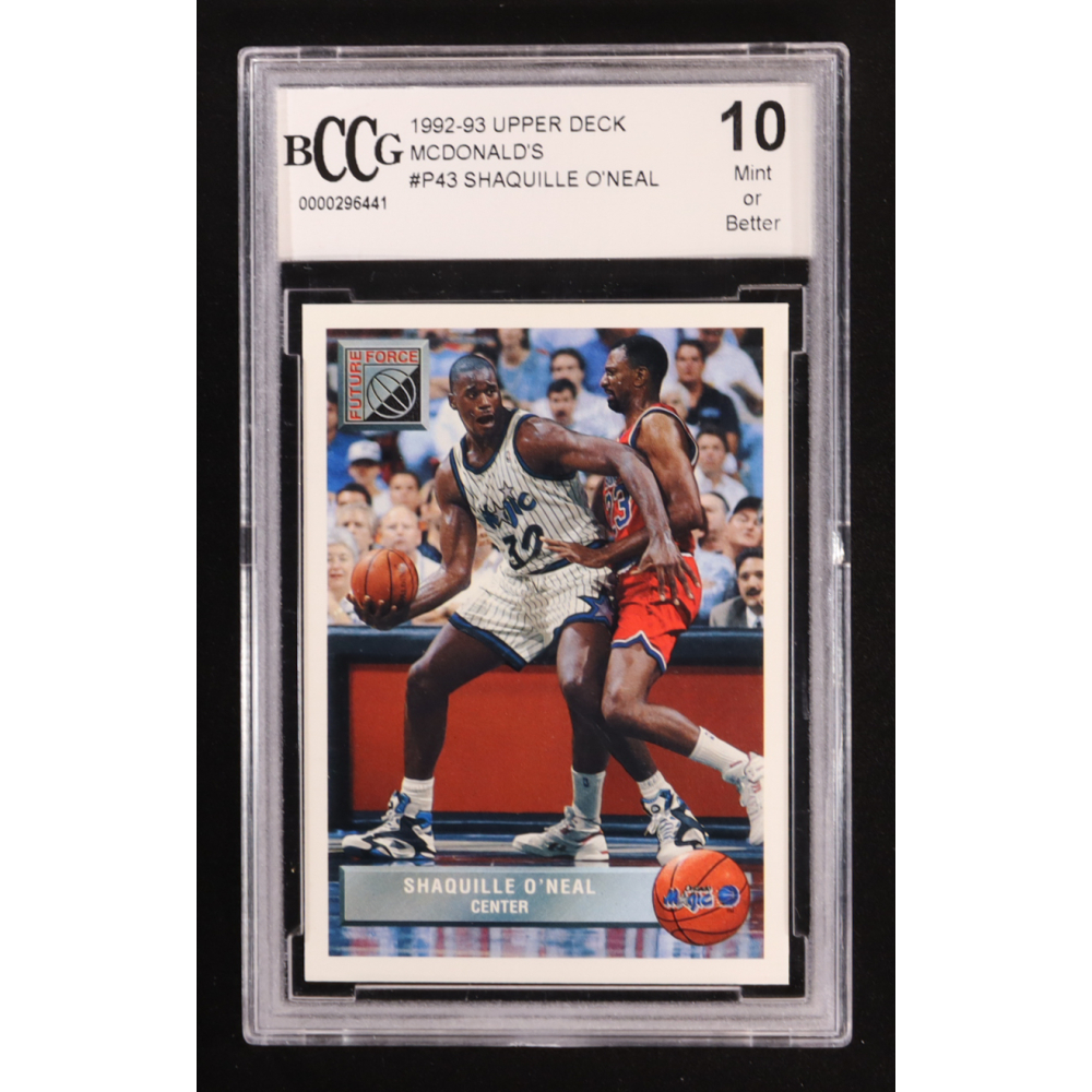 Shaquille O'Neal 1992-93 Upper Deck Mcdonald's #P43 RC (BCCG 10) at PristineAuction.com