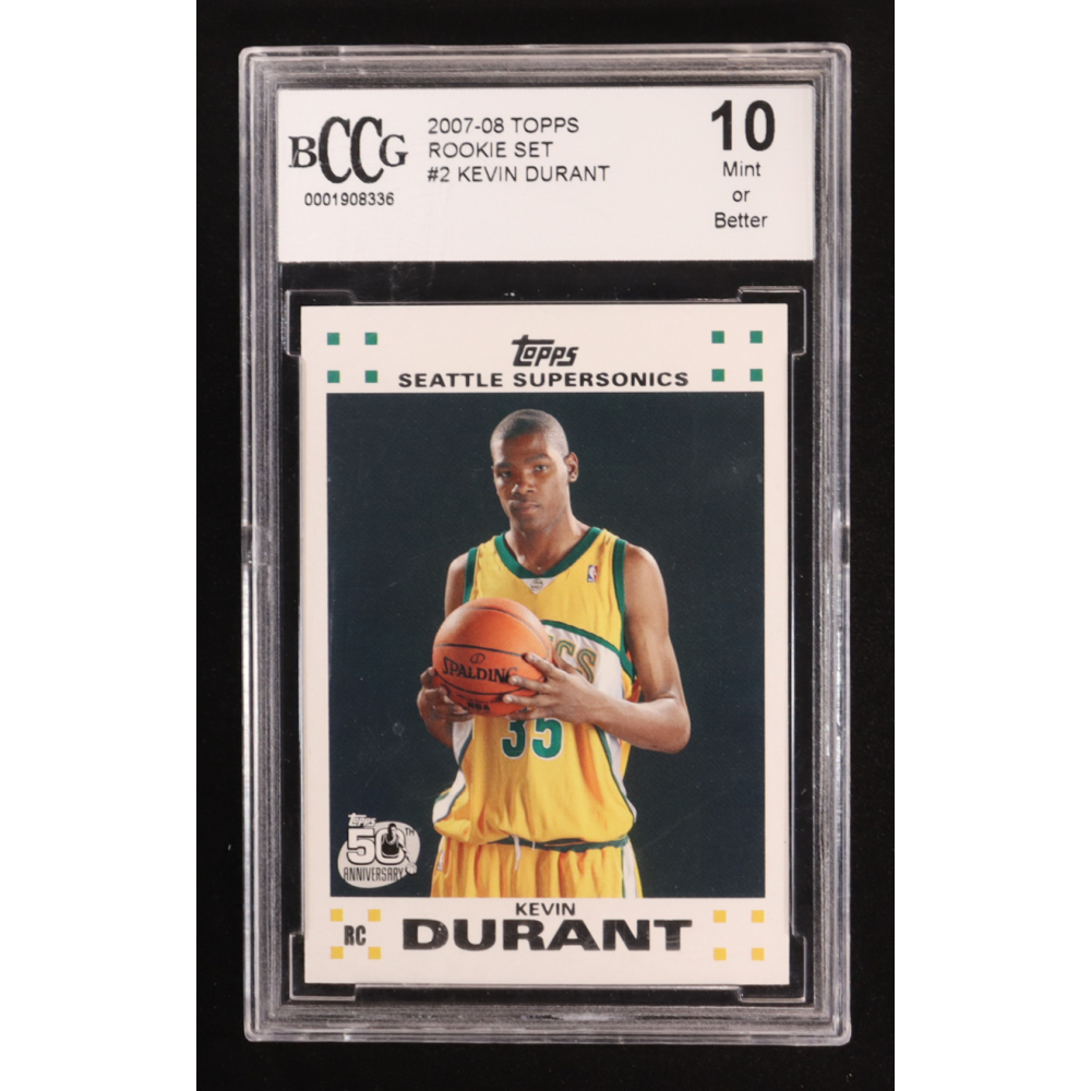 Kevin Durant 2007-08 Topps Rookie Set Variation #2 RC (BCCG 10) at PristineAuction.com