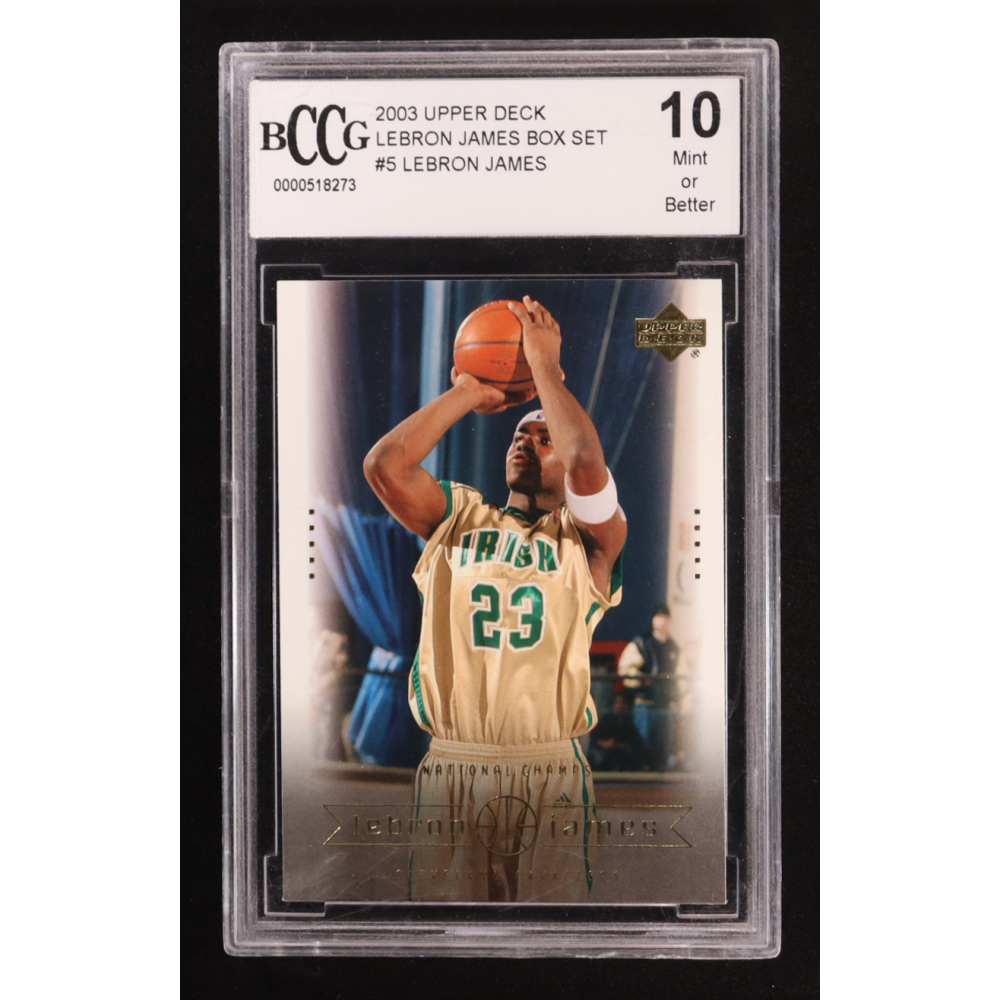 LeBron James 2003-04 Upper Deck Lebron James Box Set #5 RC (BCCG 10) at PristineAuction.com